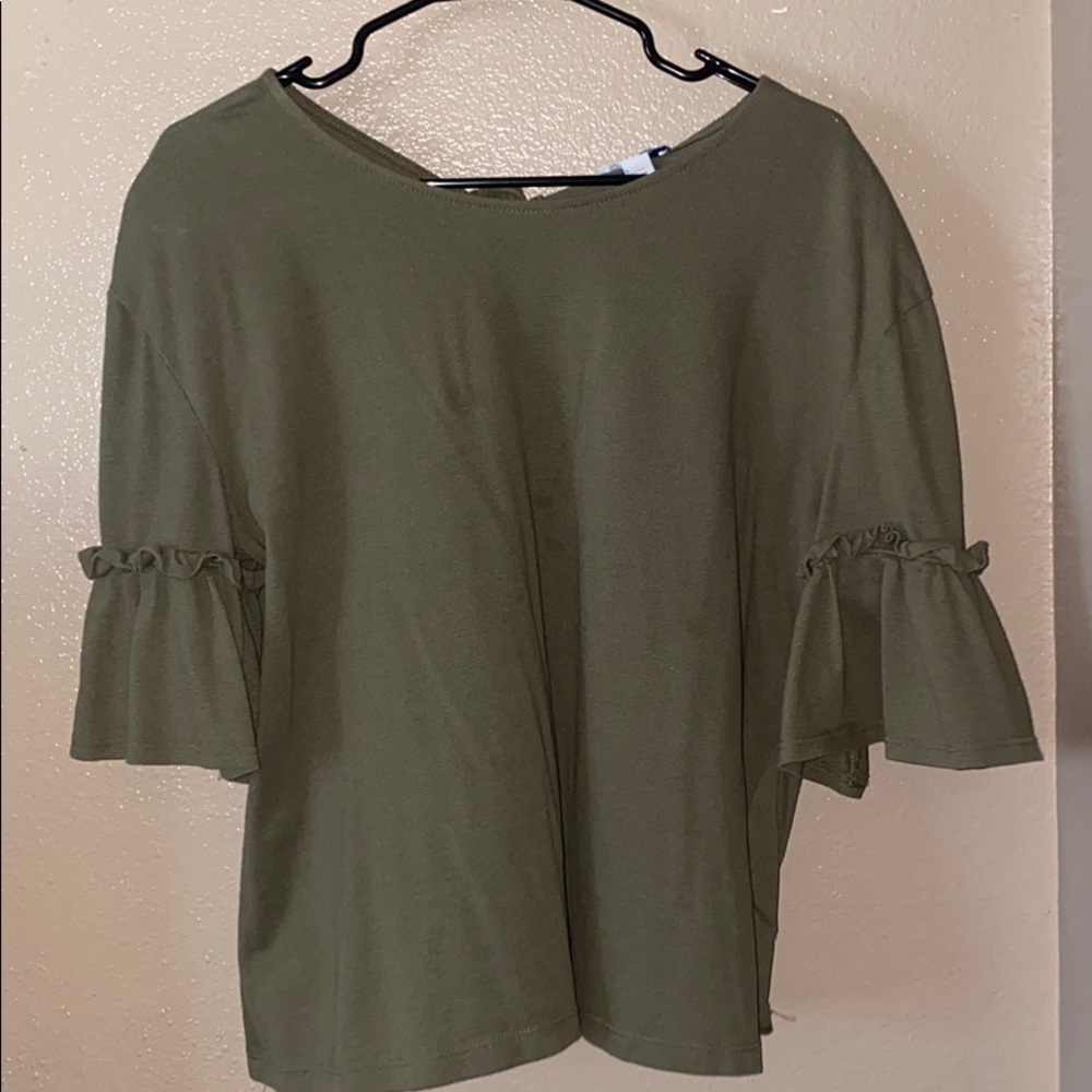 Army green blouse
